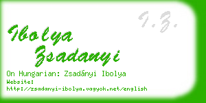 ibolya zsadanyi business card